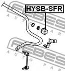 Фото 1 HYSB-SFR FEBEST Втулка, стабилизатор