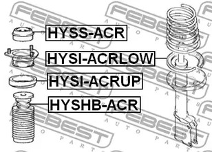 Фото 1 HYSHB-ACR FEBEST ПЫЛЬНИК АМОРТ ЗАД