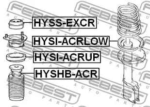 Фото 1 HYSS-EXCR FEBEST Подвеска, амортизатор