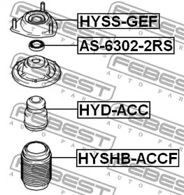 Фото 1 HYSS-GEF FEBEST Подвеска, амортизатор