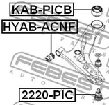 Фото 1 KAB-PICB FEBEST Подвеска, рычаг независимой подвески колеса