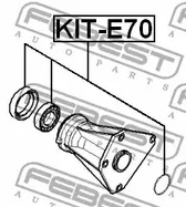 Фото 1 KIT-E70 FEBEST Подшипник шариковый передней полуоси ремкомплект