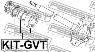 Фото 1 KIT-GVT FEBEST Подшипник, приводной вал