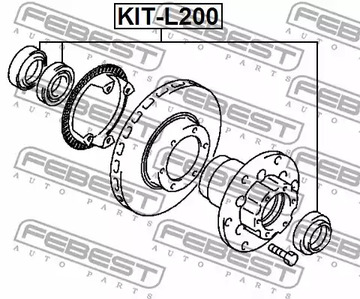 Фото 1 KIT-L200 FEBEST Ступичный подшипник (комплект)