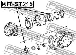 Фото 1 KIT-ST215 FEBEST Сальник дифференциала
