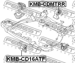 Фото 1 KMB-CD16ATF FEBEST Сайлентблок опоры двигателя