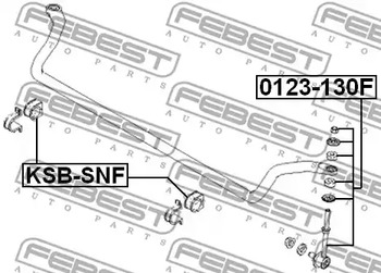 Фото 1 KSB-SNF FEBEST Опора, стабилизатор