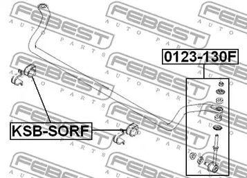 Фото 1 KSB-SORF FEBEST Втулка стабилизатора