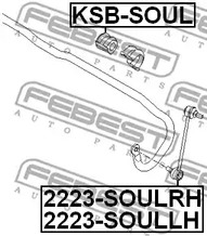 Фото 1 KSB-SOUL FEBEST Опора, стабилизатор