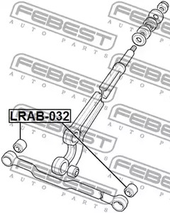 Фото 1 LRAB-032 FEBEST Подвеска, рычаг независимой подвески колеса