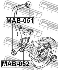 Фото 1 MAB-051 FEBEST Втулка, рычаг колесной подвески