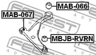 Фото 1 MAB-066 FEBEST Сайлентблок