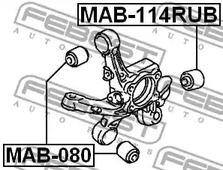 Фото 1 MAB-114RUB FEBEST Втулка, рычаг колесной подвески