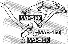 Фото 1 MAB-150 FEBEST Тяга подвески