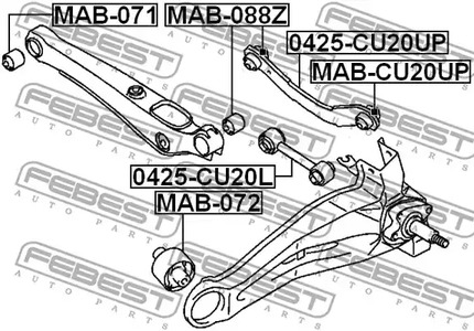 Фото 1 MAB-CU20UP FEBEST Сайлентблок