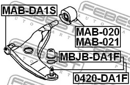 Фото 1 MAB-DA1S FEBEST Сайлентблок