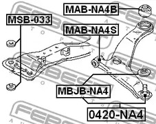 Фото 1 MAB-NA4S FEBEST Тяга подвески