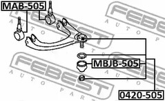 Фото 1 MBJB-505 FEBEST Пыльник шаровой опоры