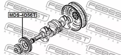 Фото 1 MDS-4D56 FEBEST Шкив коленвала
