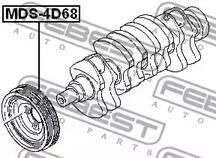 Фото 1 MDS-4D68 FEBEST Шкив коленвала