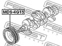 Фото 1 MDS-4G15 FEBEST Шкив коленвала