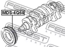 Фото 1 MDS-4G64 FEBEST Шкив коленвала