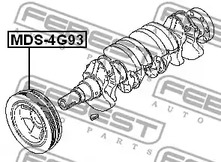 Фото 1 MDS-4G93 FEBEST Шкив коленвала