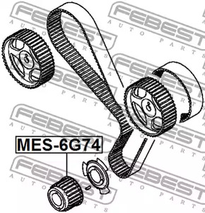 Фото 1 MES-6G74 FEBEST Шестерня коленвала