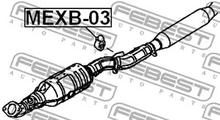 Фото 1 MEXB-03 FEBEST Крепление глушителя