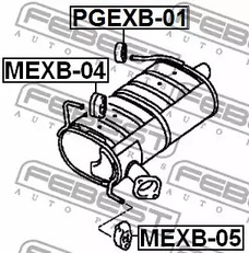 Фото 1 MEXB-05 FEBEST Крепление глушителя