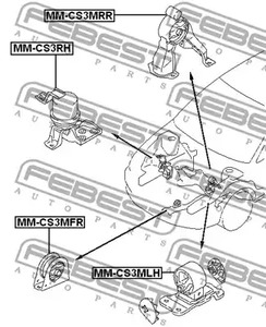 Фото 1 MM-CS3MRR FEBEST Подвеска, двигатель