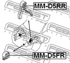 Фото 1 MM-D5RR FEBEST Подвеска, двигатель