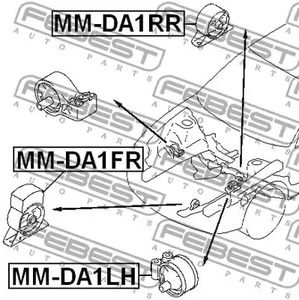 Фото 1 MM-DA1FR FEBEST Подвеска, двигатель