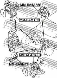 Фото 1 MMB-EA5ALH FEBEST Сайлентблок опоры двигателя