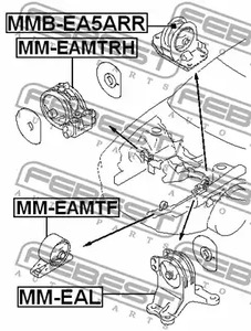 Фото 1 MMB-EA5ARR FEBEST Сайлентблок подушки двигателя