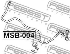 Фото 1 MSB-004 FEBEST Опора, стабилизатор