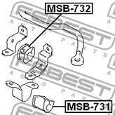 Фото 1 MSB-732 FEBEST Втулка стабилизатора