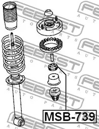 Фото 1 MSB-739 FEBEST Дистанционная труба, амортизатор