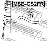 Фото 1 MSB-CS2FR FEBEST Втулка стабилизатора