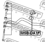 Фото 1 MSB-DA1F FEBEST Опора, стабилизатор