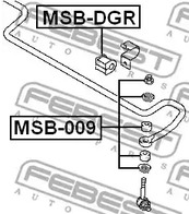 Фото 1 MSB-DGR FEBEST Опора, стабилизатор