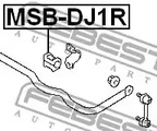 Фото 1 MSB-DJ1R FEBEST Опора, стабилизатор