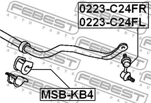 Фото 1 MSB-KB4 FEBEST Втулка стабилизатора подвески