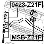 Фото 1 MSB-Z21F FEBEST Опора, стабилизатор