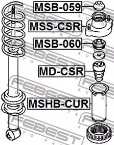 Фото 1 MSHB-CUR FEBEST Пыльник амортизатора