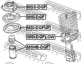 Фото 1 MSS-DGF FEBEST Подвеска, амортизатор