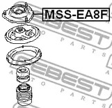 Фото 1 MSS-EA8F FEBEST Подвеска, амортизатор