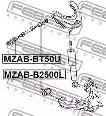 Фото 1 MZAB-BT50U FEBEST Сайлентблок