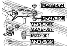 Фото 1 MZD-001 FEBEST Буфер, амортизация