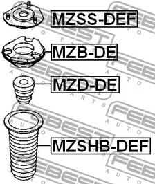 Фото 1 MZD-DE FEBEST Отбойник амортизатора